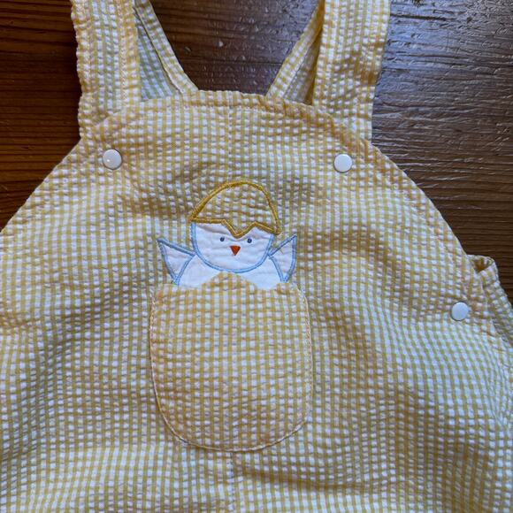 Talbots Kids vintage yellow white striped chick spring one piece SIZE 6M - Picture 3 of 5